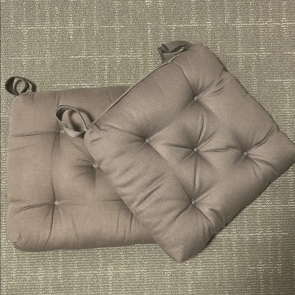Plush Gray Seat Cushions- IKEA